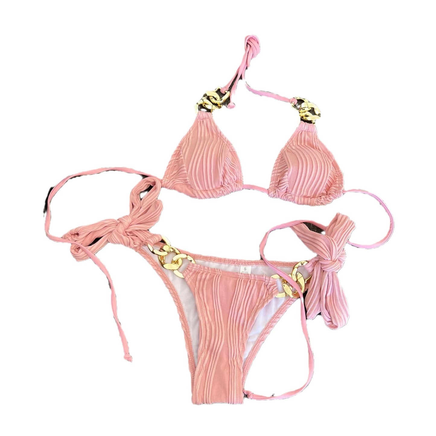 (4 days ready to ship) SY split chain bikini swimsuit