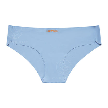 Fashion grinding seamless one-piece invisible yoga underwear letter printed low waist plus size briefs