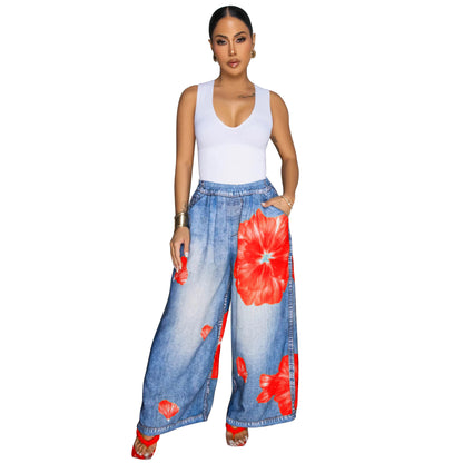 MYF (S-2XL) 10833 wide leg pants casual women's pants