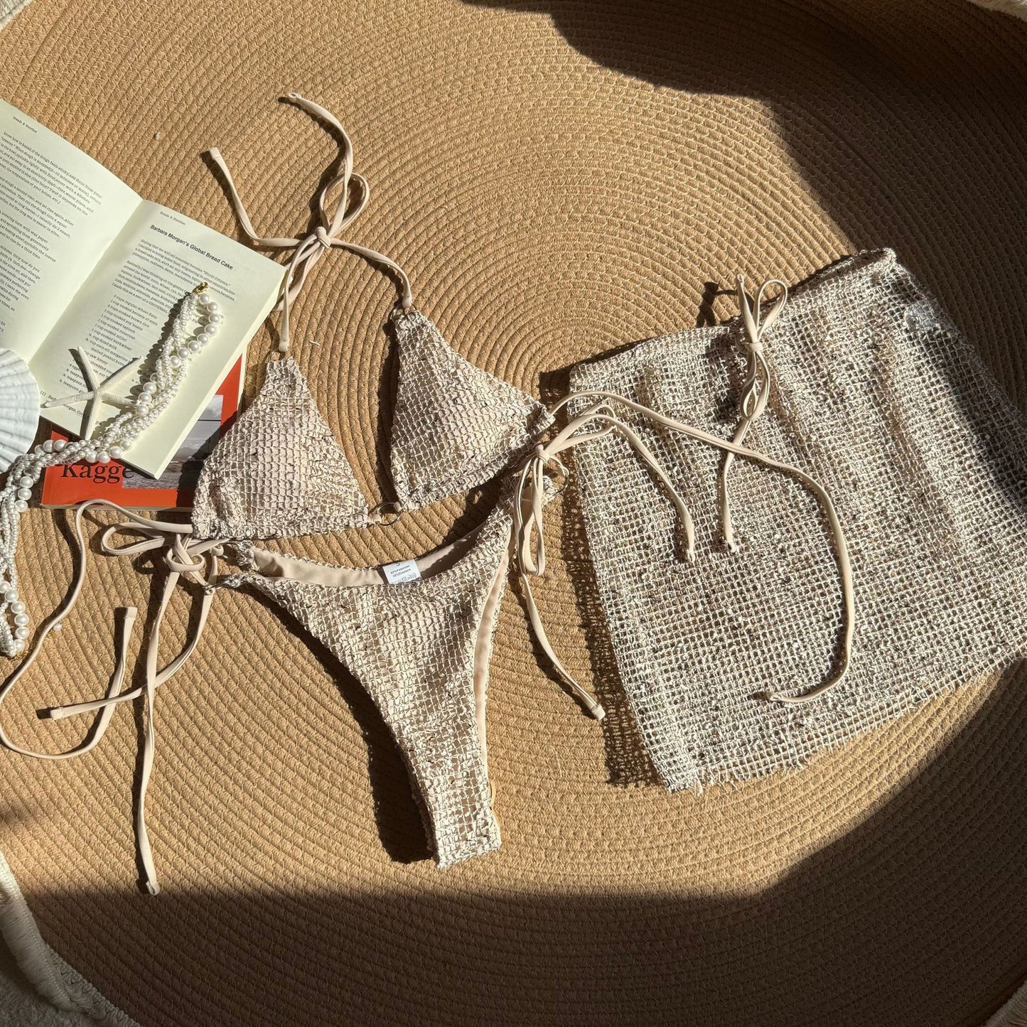 (4 days ready to ship) SY Special mesh three piece swimsuit banded bikini