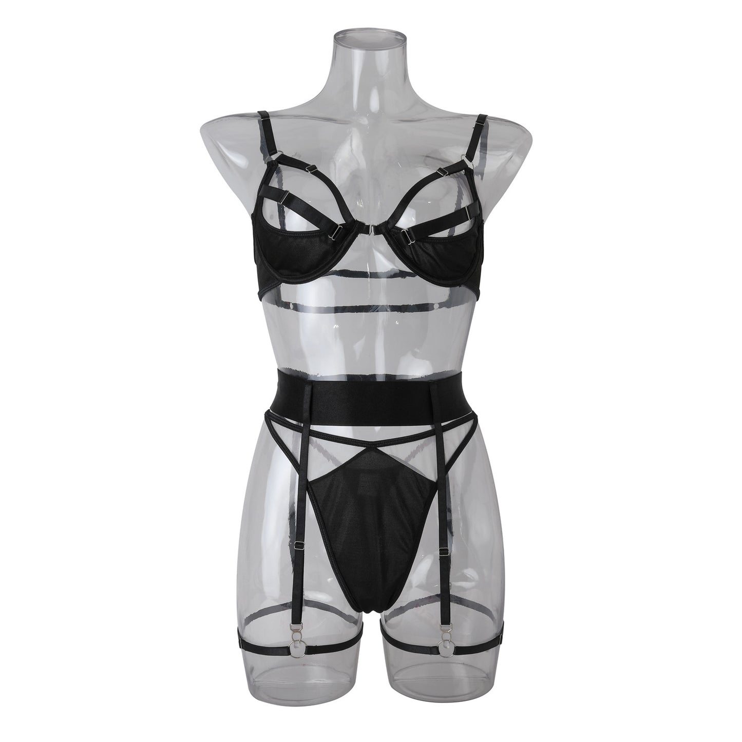 Strap backless Garter sexy lingerie set 1805