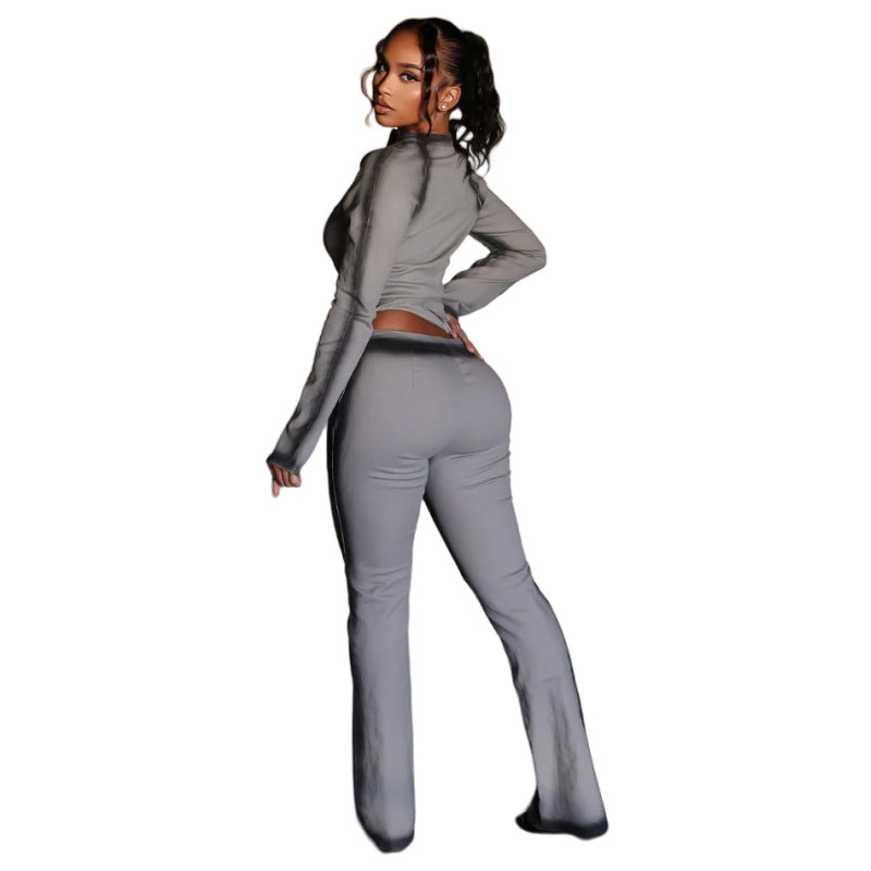 MZ (S-2XL) printed stretch trousers suit MZ88675 slim fit positioning printing suit