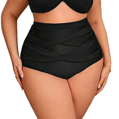 CL (L-4XL) women's plus size swimsuit sexy high waist briefs bikini single swimming trunks manufacturer