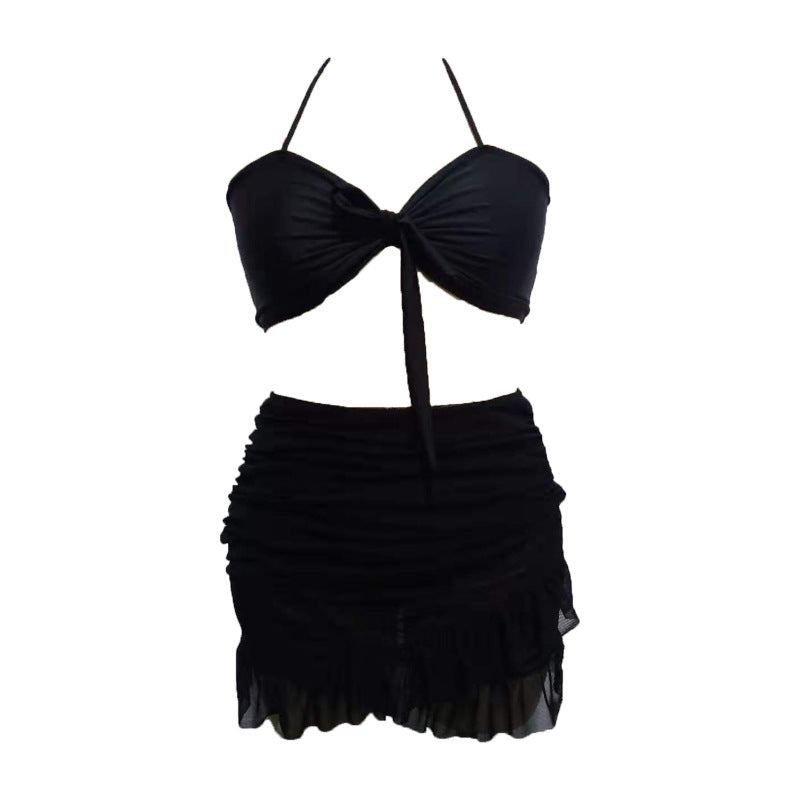 LF (L-4XL) swimsuit women's split solid color plus size sexy
