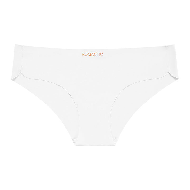 Fashion grinding seamless one-piece invisible yoga underwear letter printed low waist plus size briefs