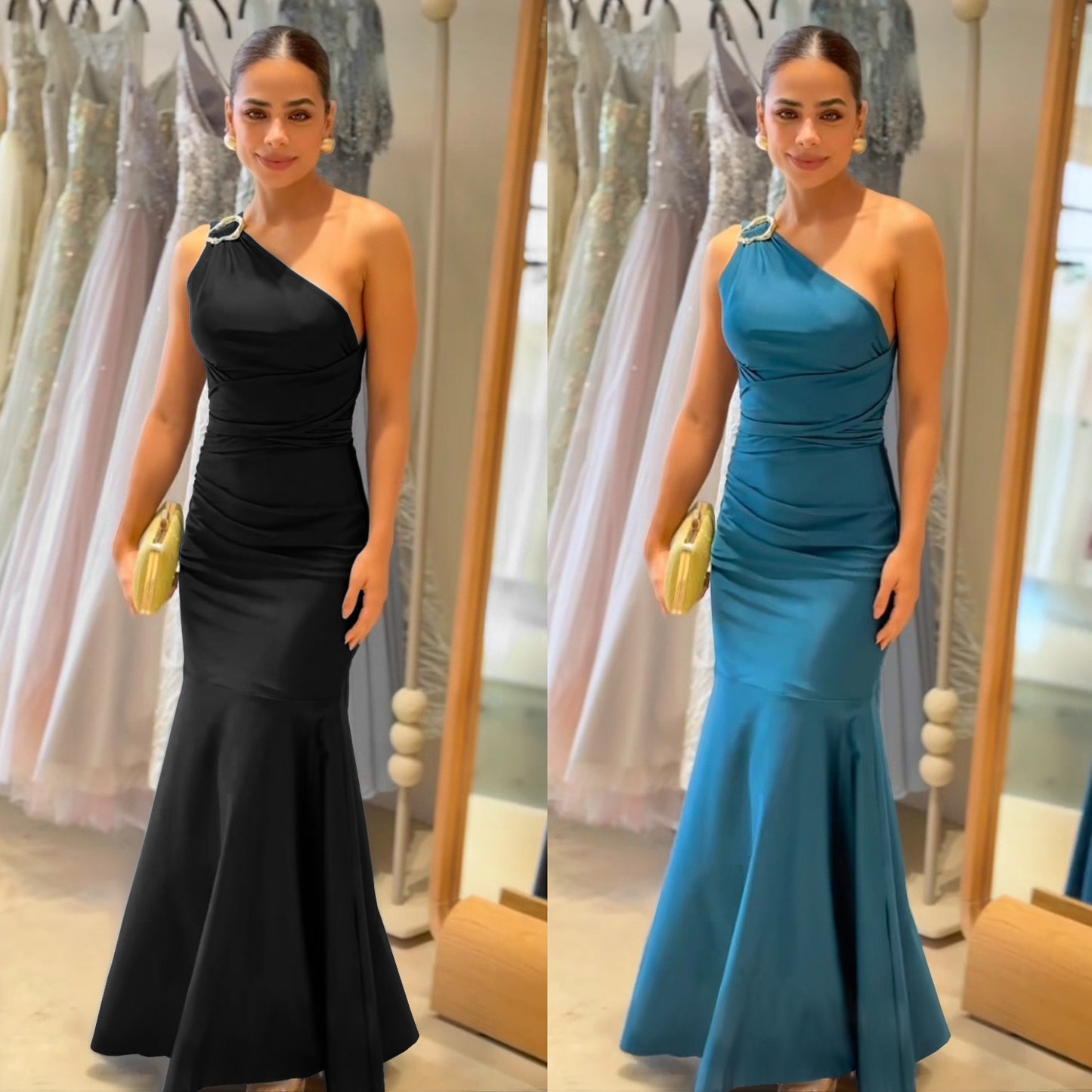 XYZ C7553 elegant tight fishtail dress
