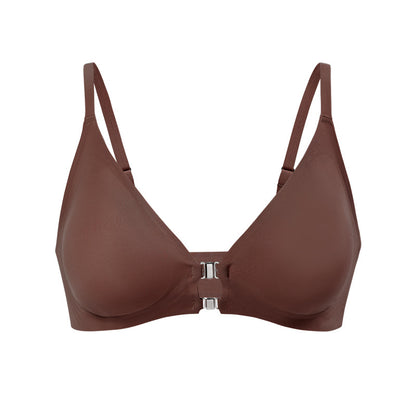 Front buckle wireless adjustable bra plus size traceless beauty back soft support sports breathable underwear