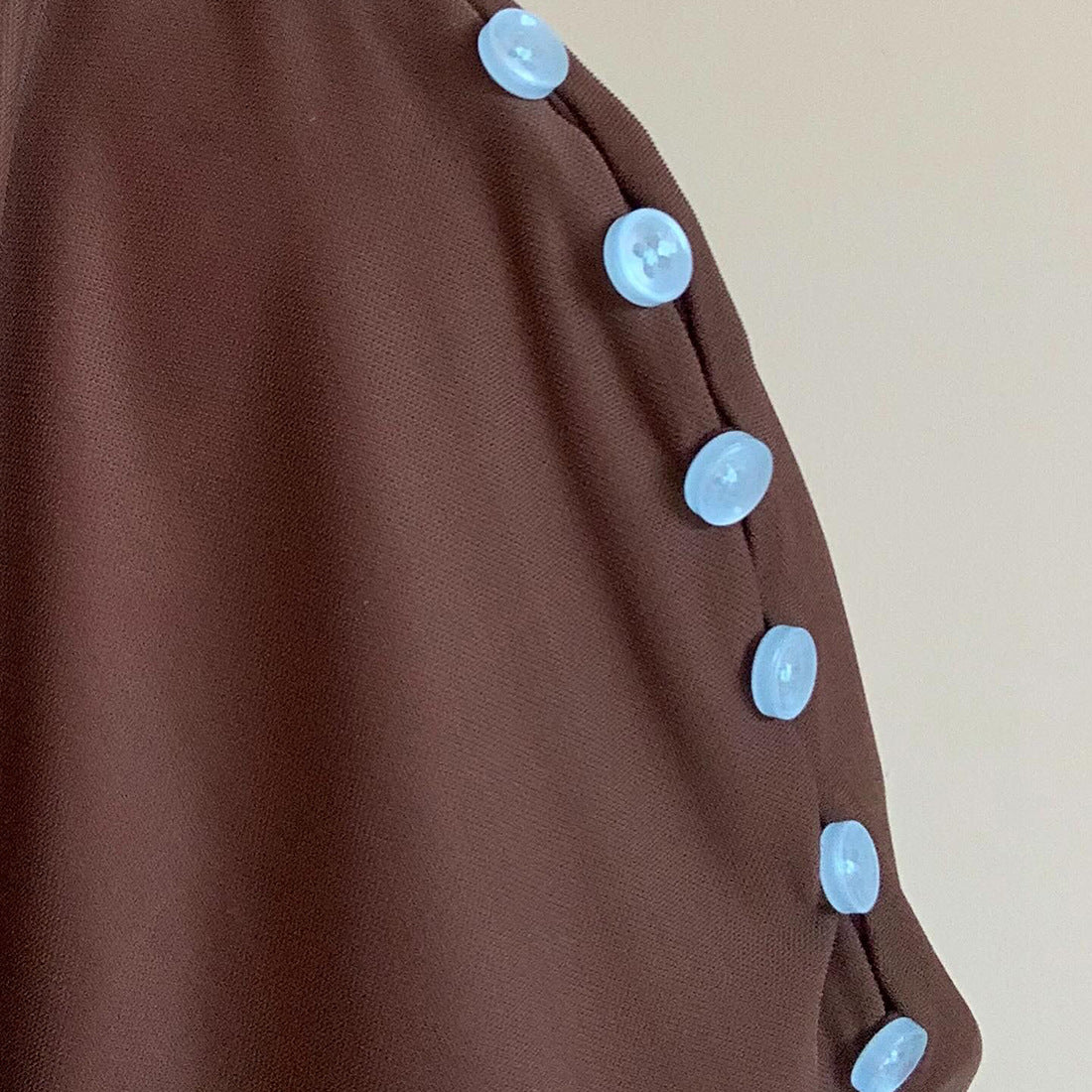 SXR 2026 spring collar decorated with buttons one-piece clothes wear sexy waist trimming more Tops