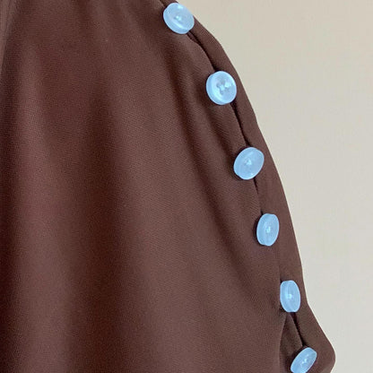 SXR 2026 spring collar decorated with buttons one-piece clothes wear sexy waist trimming more Tops