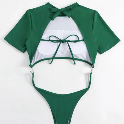 (4 days ready to ship) SY beauty back one-piece T-shaped swimsuit bikini