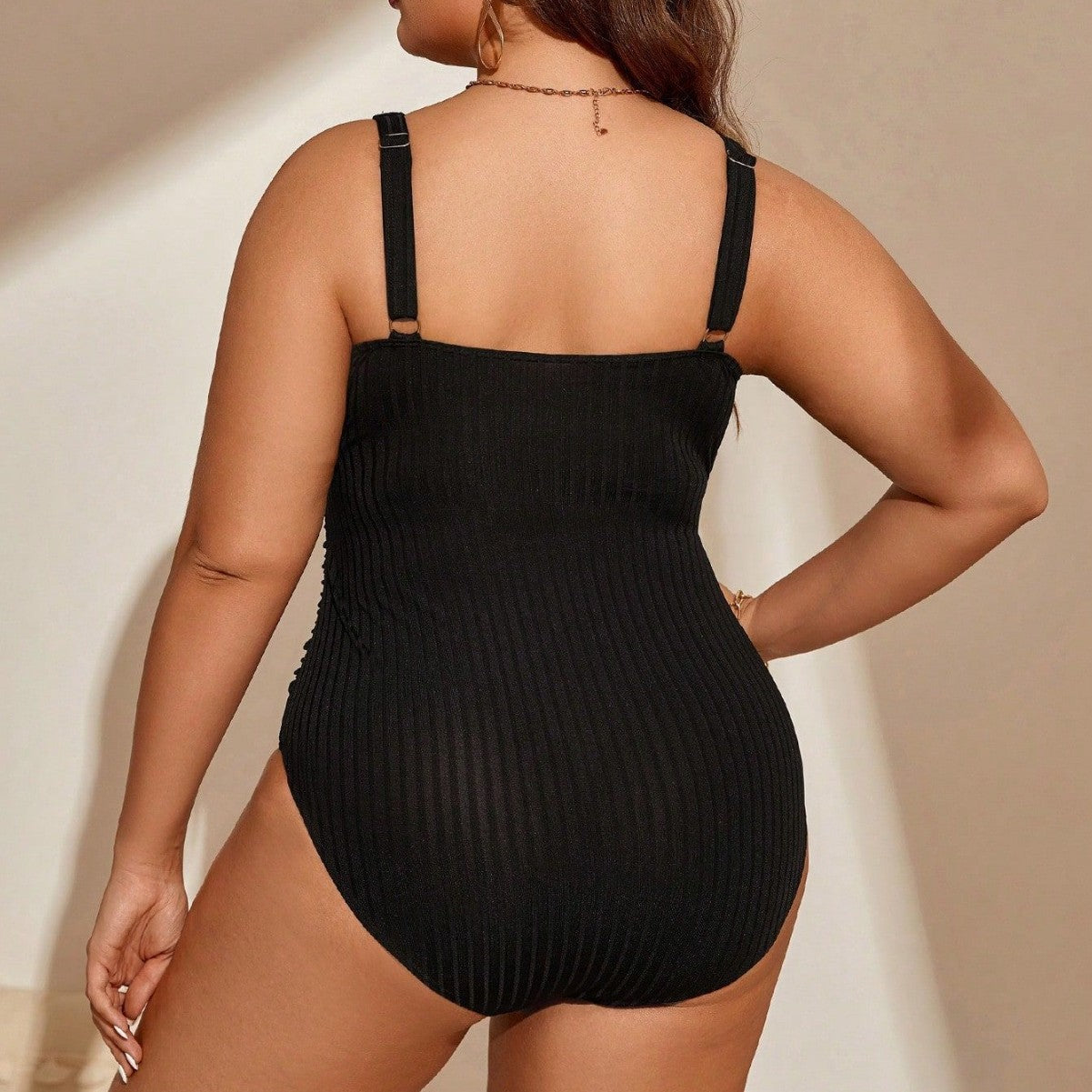 CL (L-4XL) plus size swimsuit women's Siamese triangle cover belly bikini beach