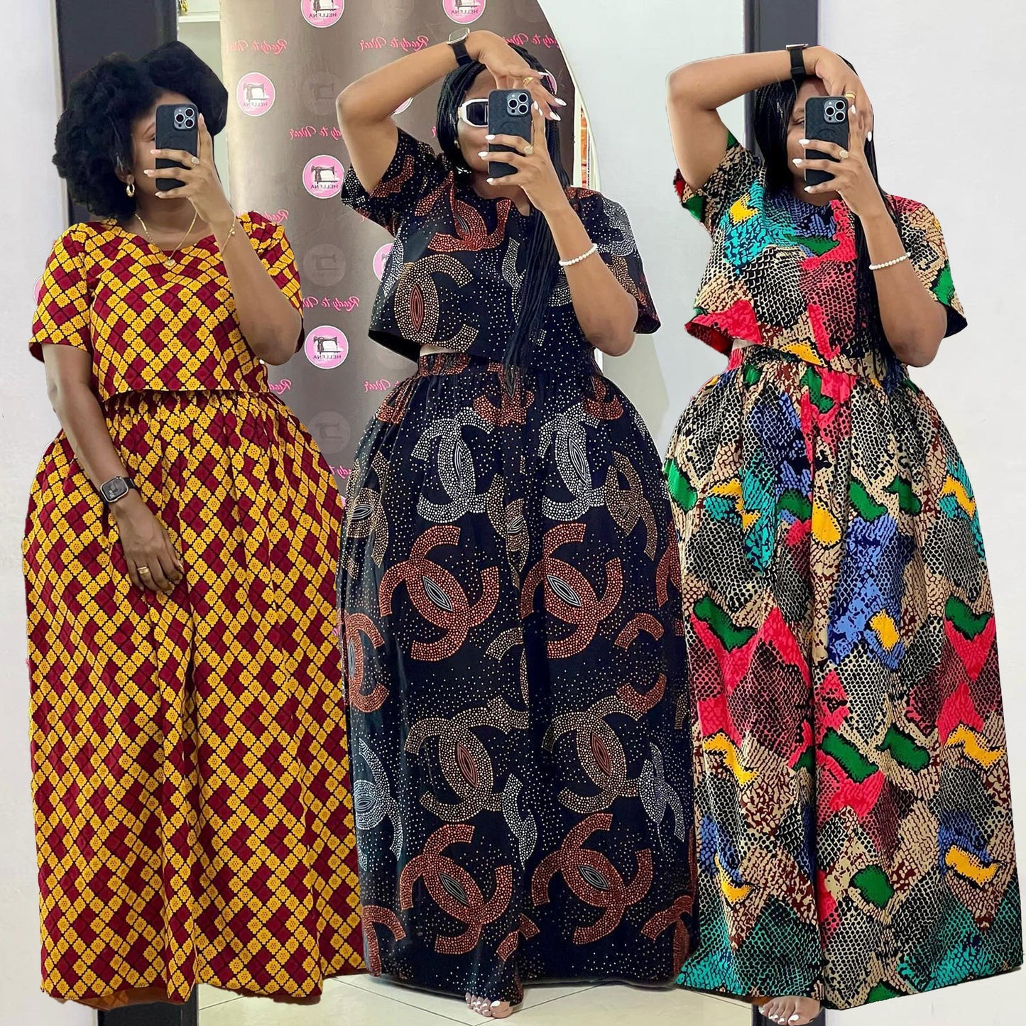 GY (S-3XL) S10710 printed loose wide leg loose loose trousers two-piece set