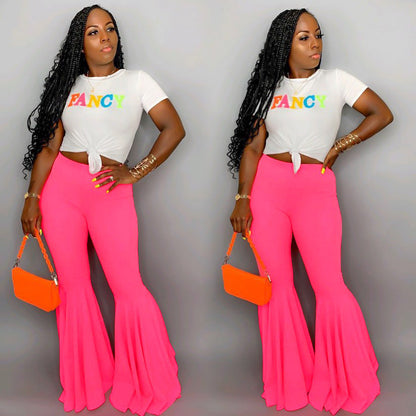 GY (S-5XL) K8825 slim-fit ruffled nightclub pants