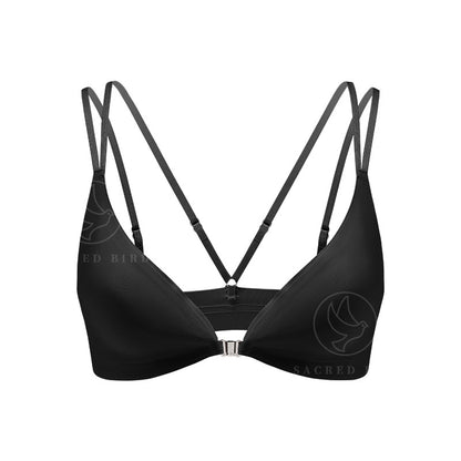 Seamless thin breathable front button underwear large size adjustment wireless bra