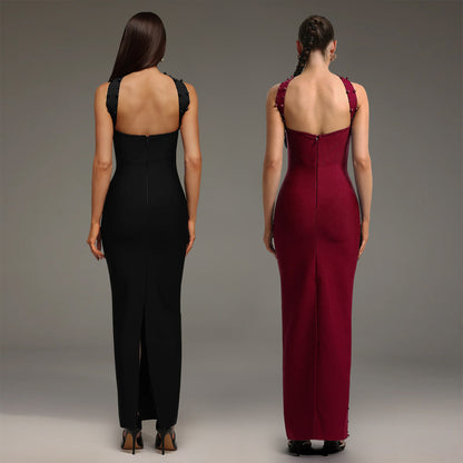 XYZ C7625 elegant rhinestone sheath tube top dress