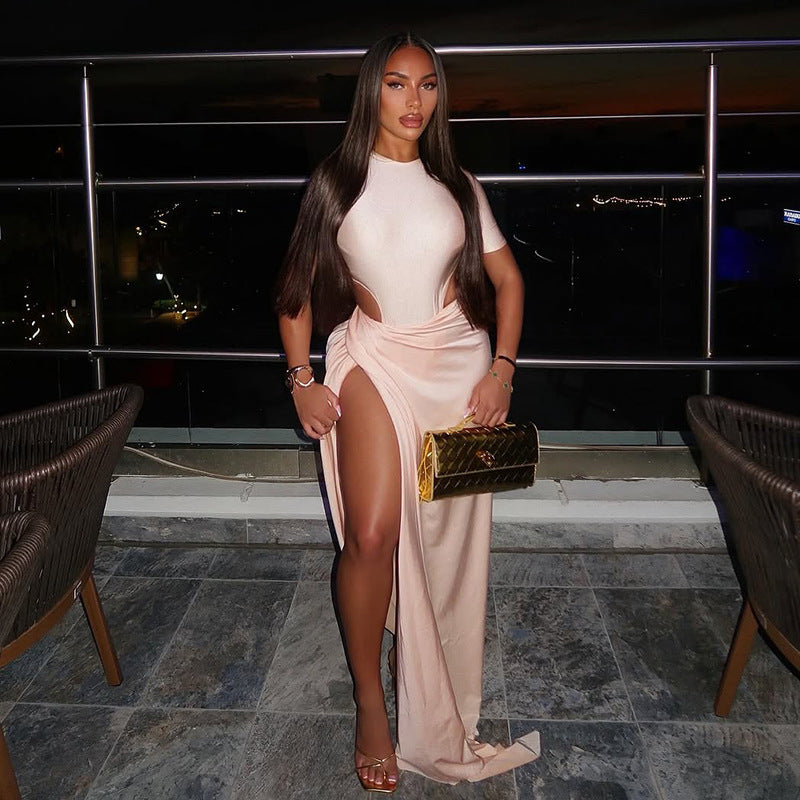 DZHT J25ST441 jumpsuit design sense skirt suit