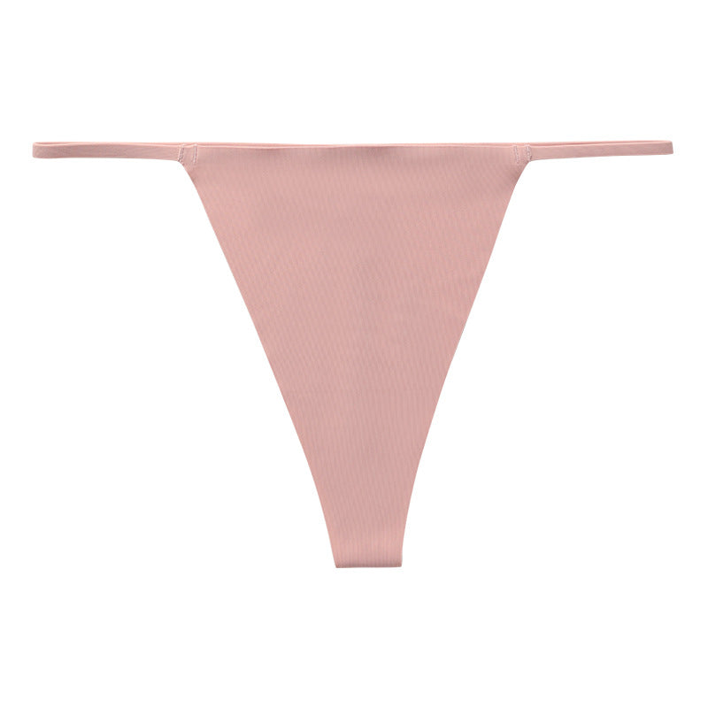 Low waist T-shaped panties seamless Ice Silk plus size a rope underwear animal pattern sports quick-drying T-back