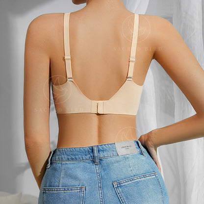 Large size Jelly Glue support push-up beauty back seamless thin sports underwear wireless bra