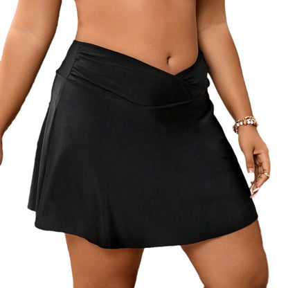 LF (L-4XL) sexy bottoms pure black plus size swimwear