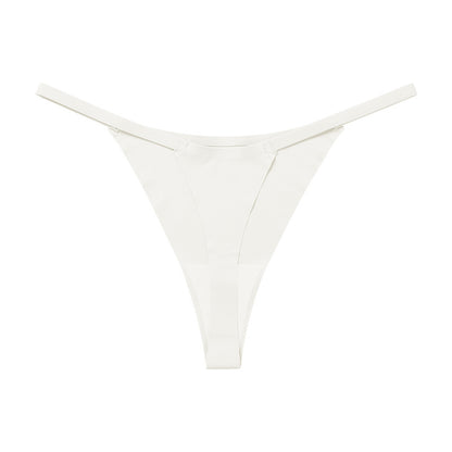 Low waist Ice Silk seamless T-back grinding cotton crotch T-shaped quick-drying