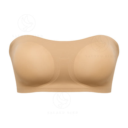 Double-sided open buckle chest cover small chest push up tube top non-slip anti-exposure large size without steel ring bra