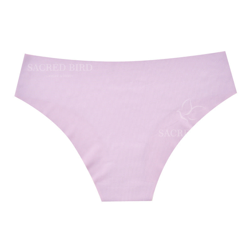 Printed invisible seamless one-piece yoga low waist plus size hip briefs