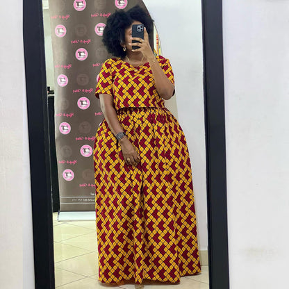 GY (S-3XL) S10710 printed loose wide leg loose loose trousers two-piece set