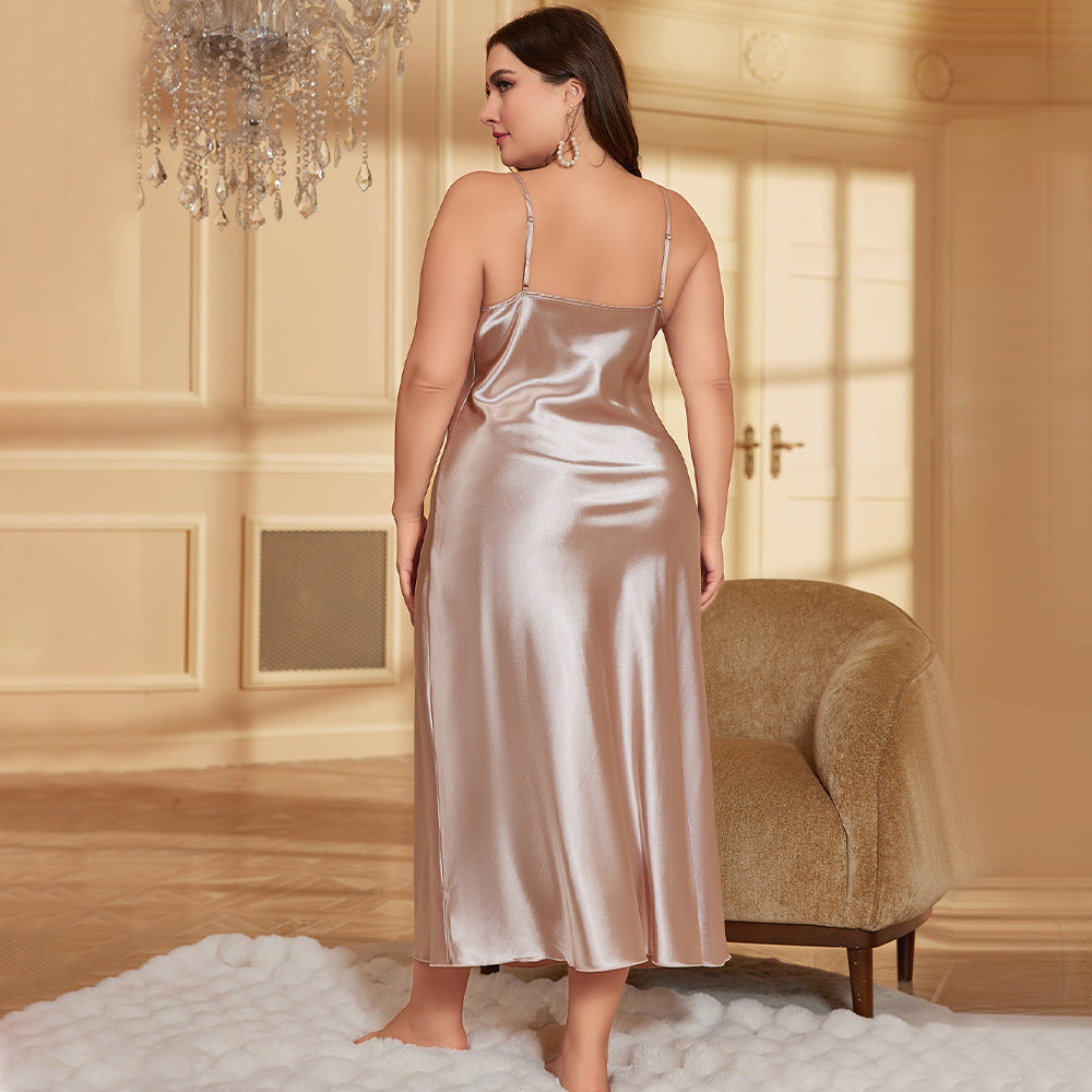 DNL dress plus-sized loose printed nightdress