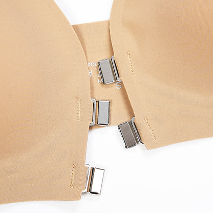 Front buckle wireless adjustable bra plus size traceless beauty back soft support sports breathable underwear