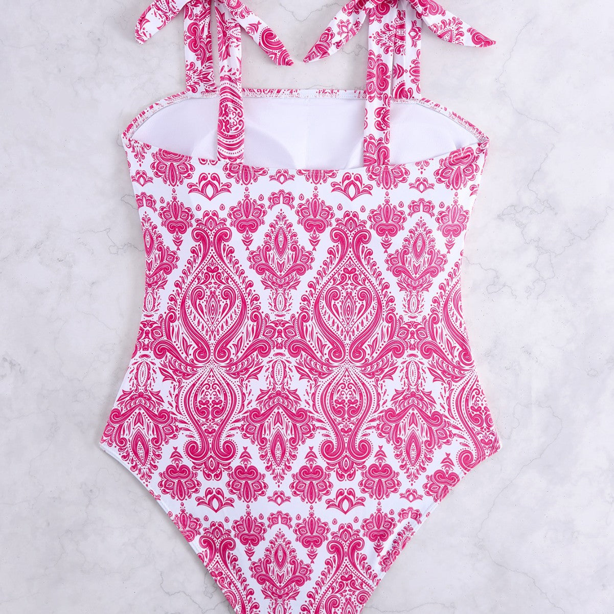 CL (L-4XL) plus size swimsuit blue and white porcelain printed one-piece bikini swimsuit direct supply