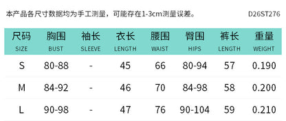 DZHT D26ST276 fashion slant shoulder short sleeve top tight cropped pants suit