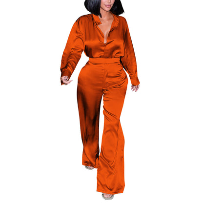 MYF (S-2XL) 20040 woven long sleeve shirt blouse and pants