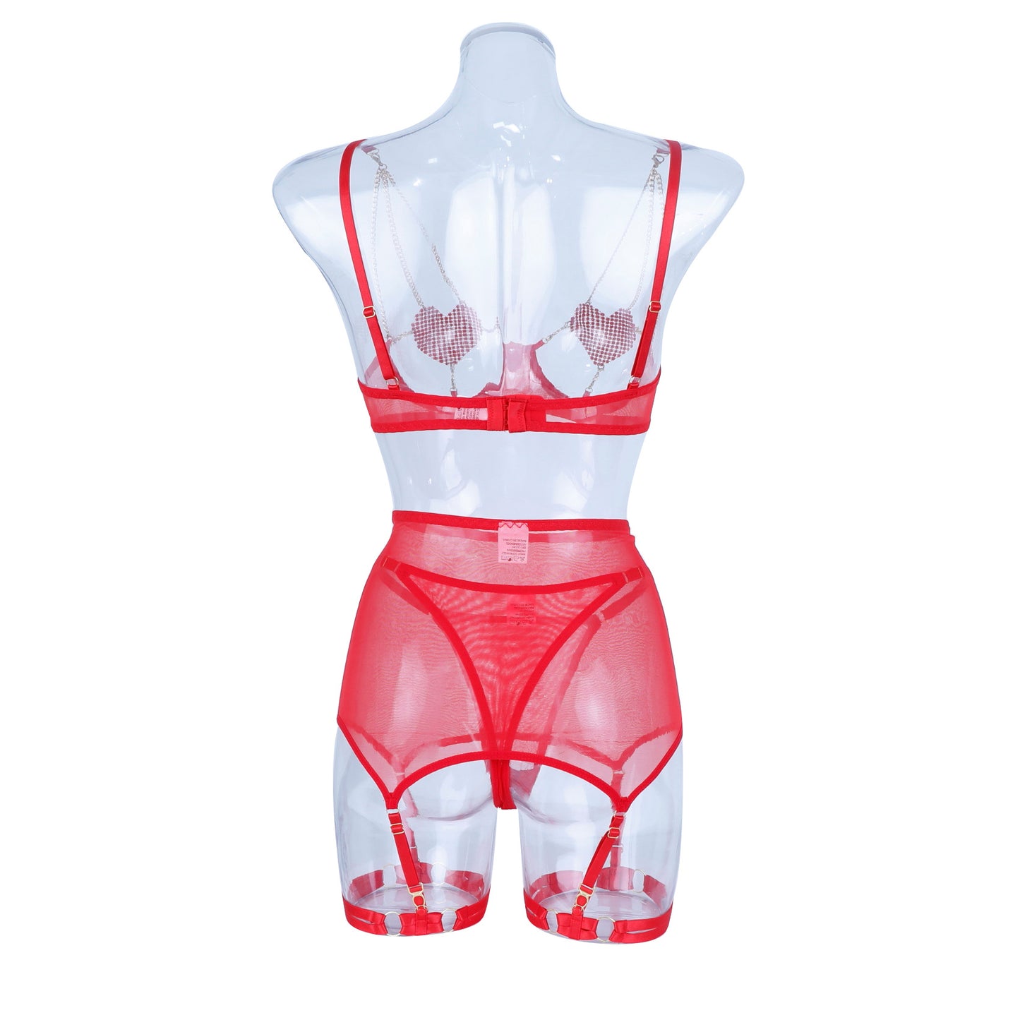 Mesh stitching halter sexy suit hollow out 2116