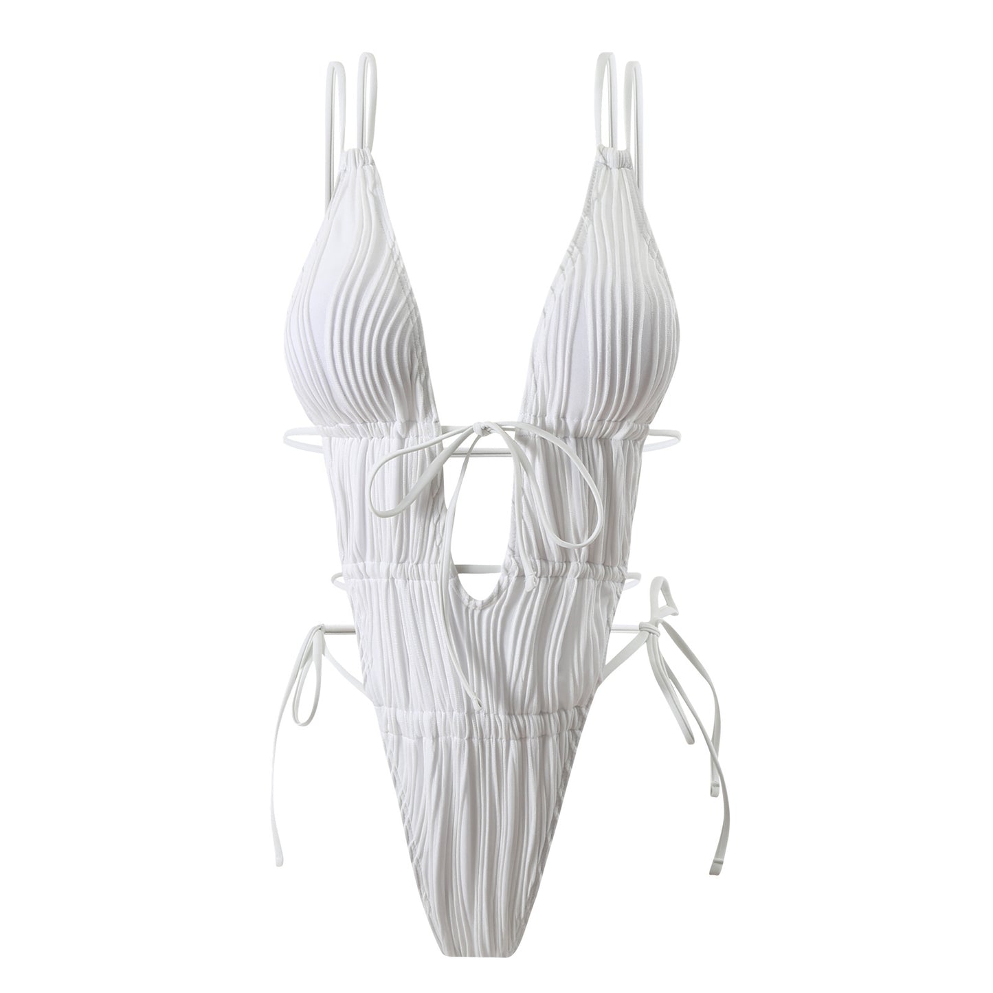 (4 days ready to ship) SY The Journey of Flower one-piece drawstring backless small swimsuit bikini