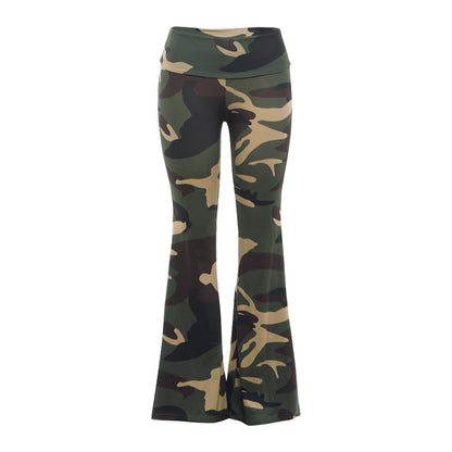 DLS summer cool camouflage printed all-matching sexy low waist slim trousers