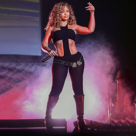 SXR fall midriff outfit halter tight-fitting solid color one-piece trousers