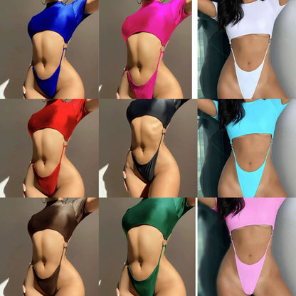 (4 days ready to ship) SY beauty back one-piece T-shaped swimsuit bikini