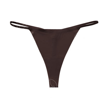 Seamless thin band buckle T-shaped panties less fitness underwear one piece cotton crotch T-back