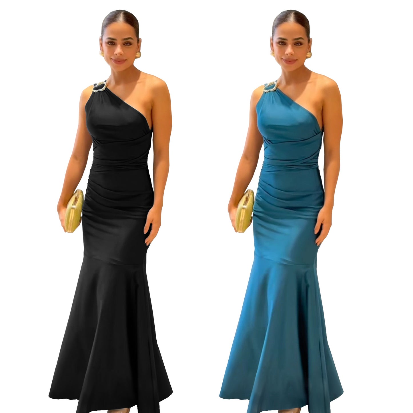 XYZ C7553 elegant tight fishtail dress