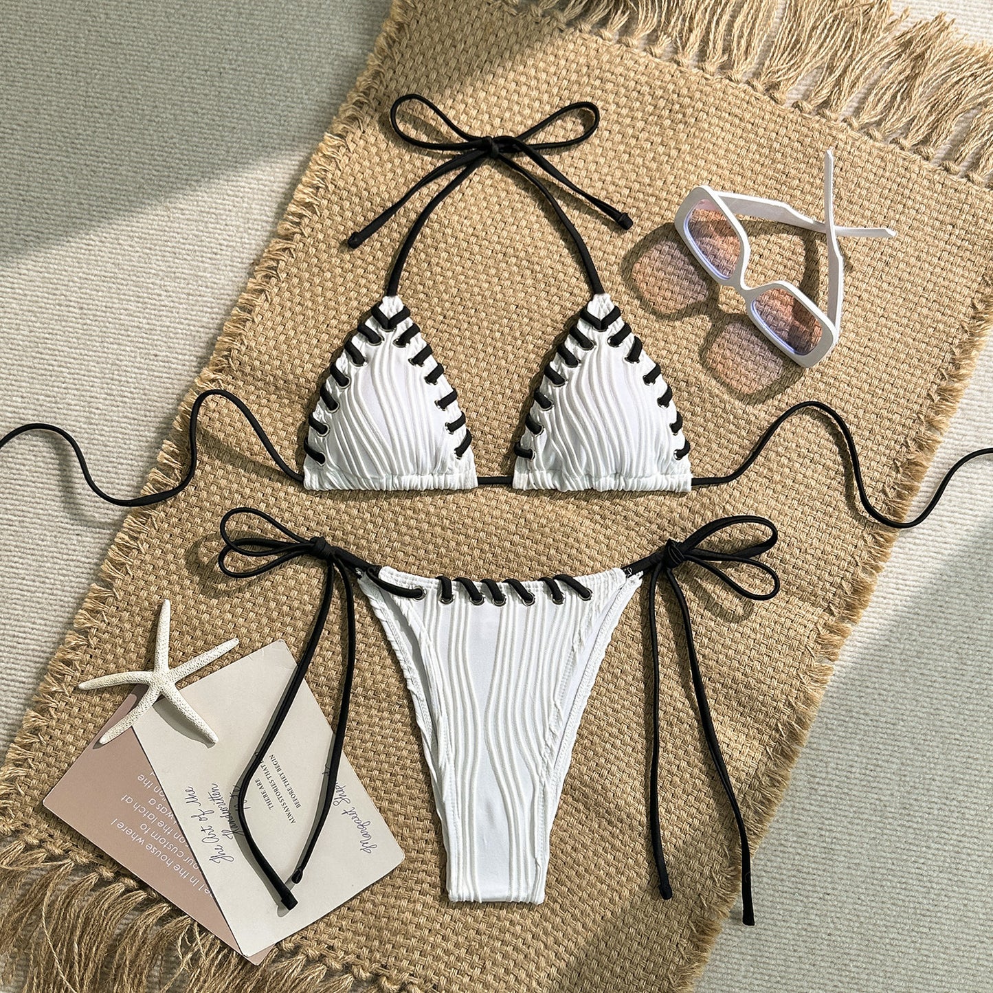 (4 days ready to ship) SY fresh sweet personality split swimsuit bikini