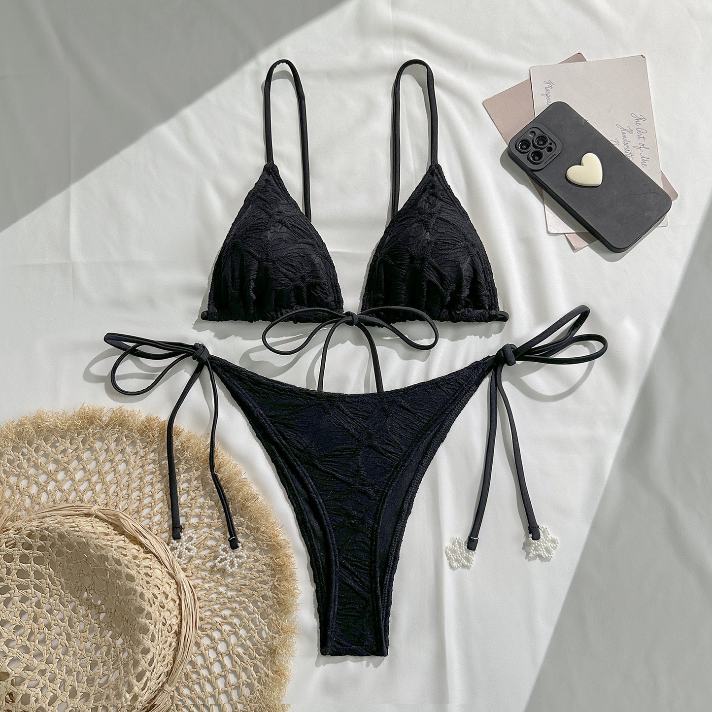 (4 days ready to ship) SY 2026 halter lace-up two-piece bikini