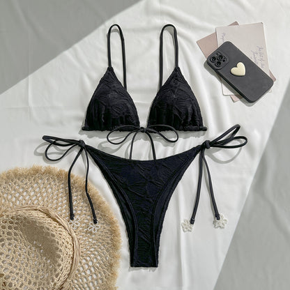 (4 days ready to ship) SY 2026 halter lace-up two-piece bikini