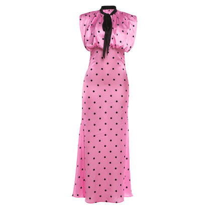 SXR K6D10158A summer polka dot collar waist dress
