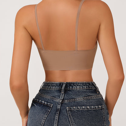 Seamless one-piece less bra large size back shaping push up wireless underwear can be worn inside