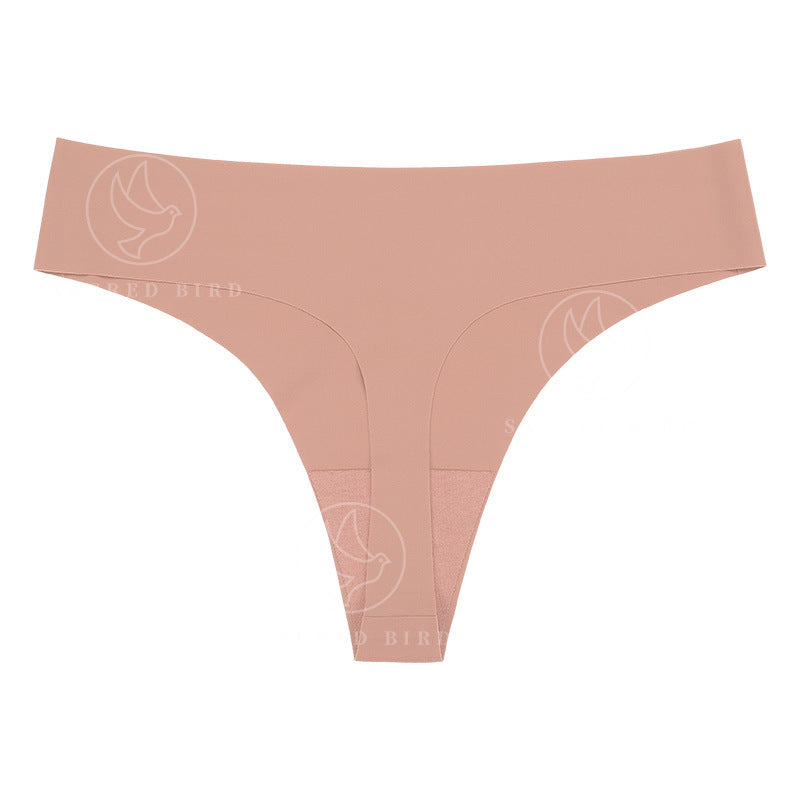 Sports quick-drying panties Ice Silk seamless T-back low waist antibacterial cotton crotch thin