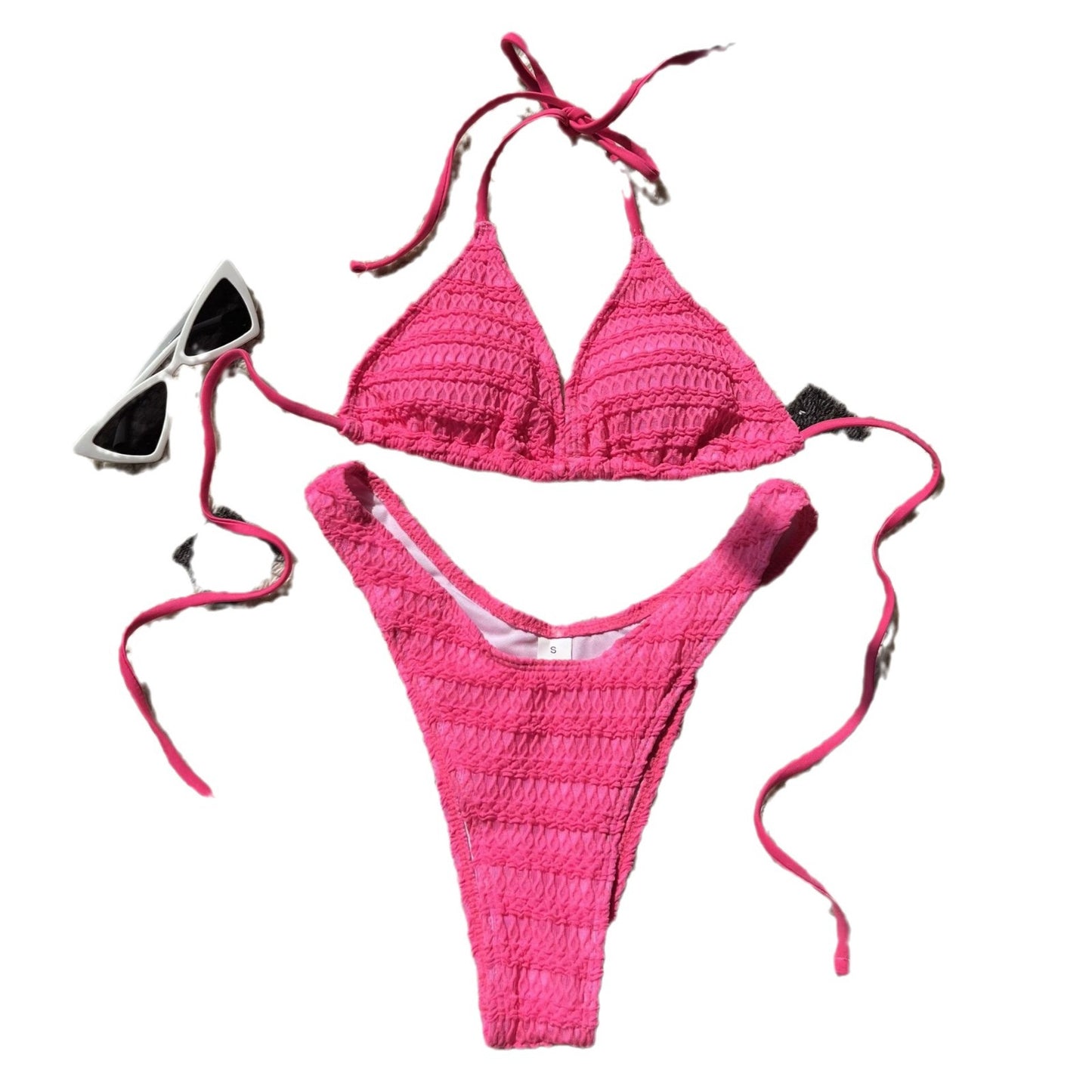 (4 days ready to ship) SY sweet drawstring strap split swimsuit bikini