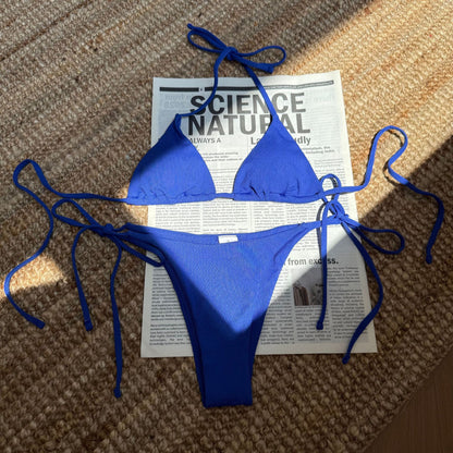(4 days ready to ship) SY three-point small sunken stripe split bikini