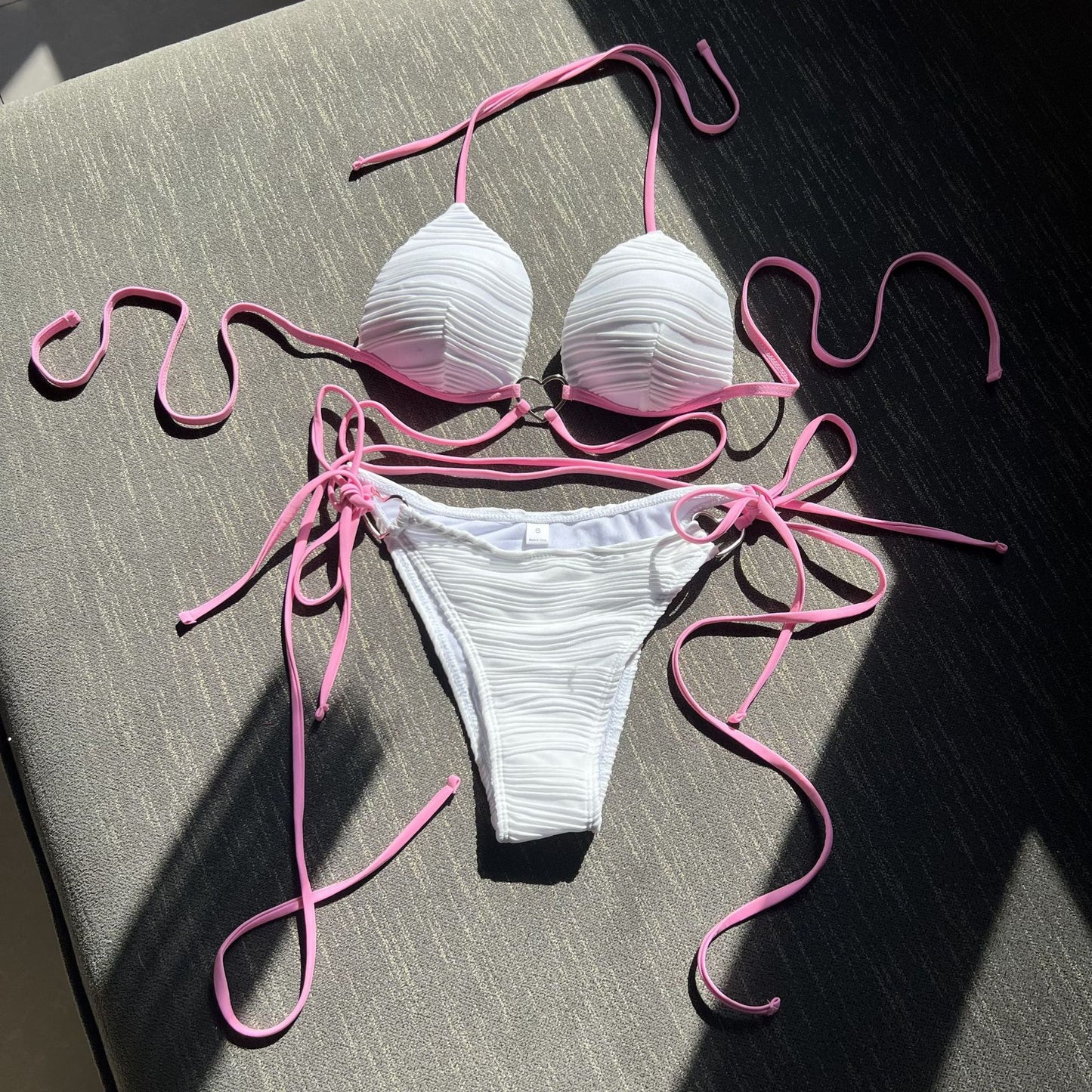 (4 days ready to ship) SY love drawstring strap hard cup bikini