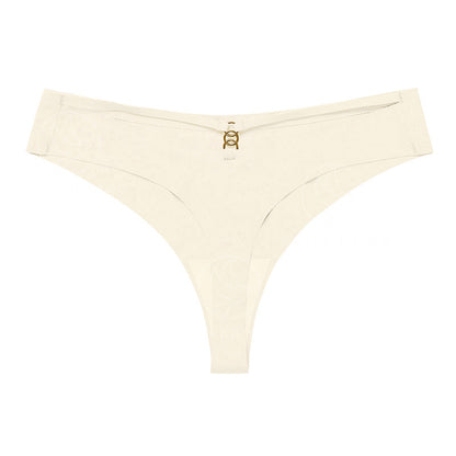 T-shaped panties seamless Ice Silk one-piece Sports yoga plus size metal ring T-back