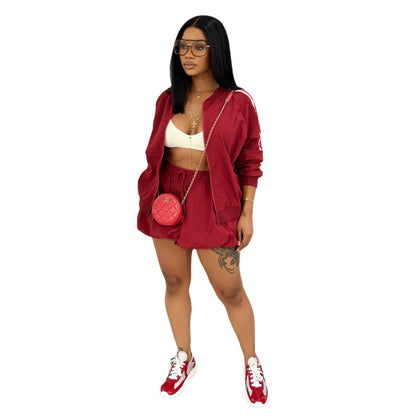 MZ (S-2XL) MZ88613 ribbon jacket skirt solid color suit